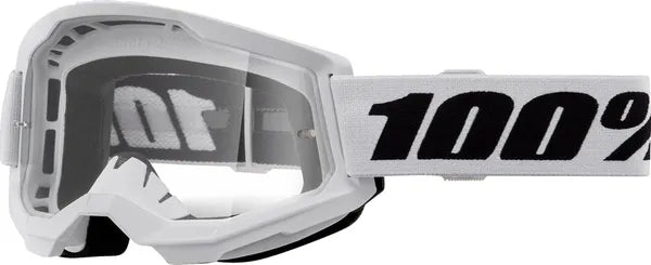 100% Strata 2 jeugdcrossbril zwart/wit – heldere lens - MxProStoreParts