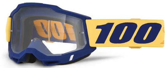100% Accuri 2 crossbril donkerblauw/geel – heldere lens