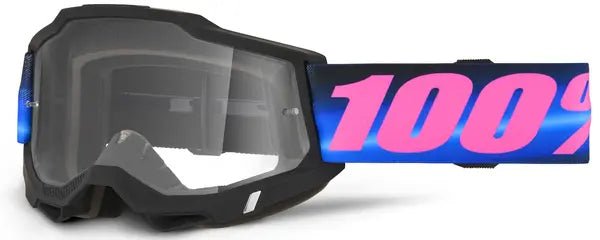100% Accuri 2 crossbril zwart/blauw/fluor roze – heldere lens - MxProStoreParts