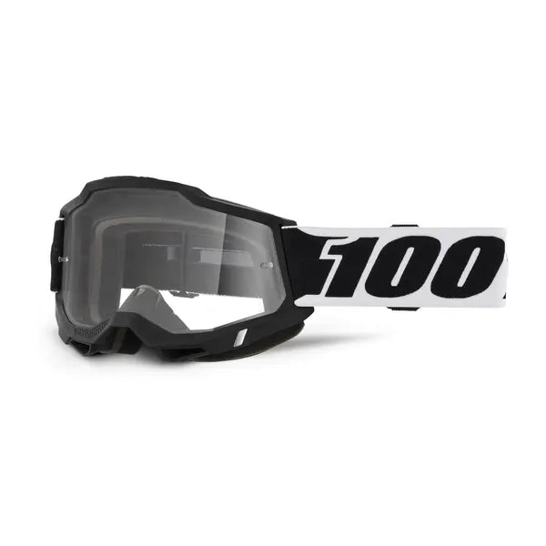 100% Accuri 2 crossbril zwart/wit – heldere lens - MxProStoreParts