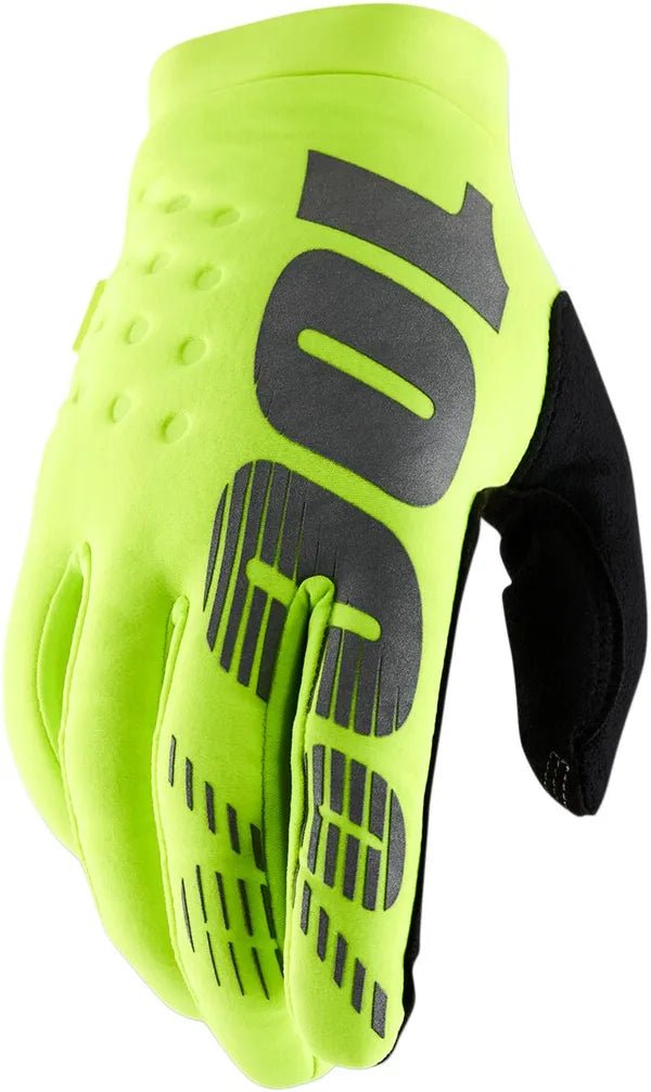 100% Brisker crosshandschoenen fluor geel/zwart – maat S - MxProStoreParts