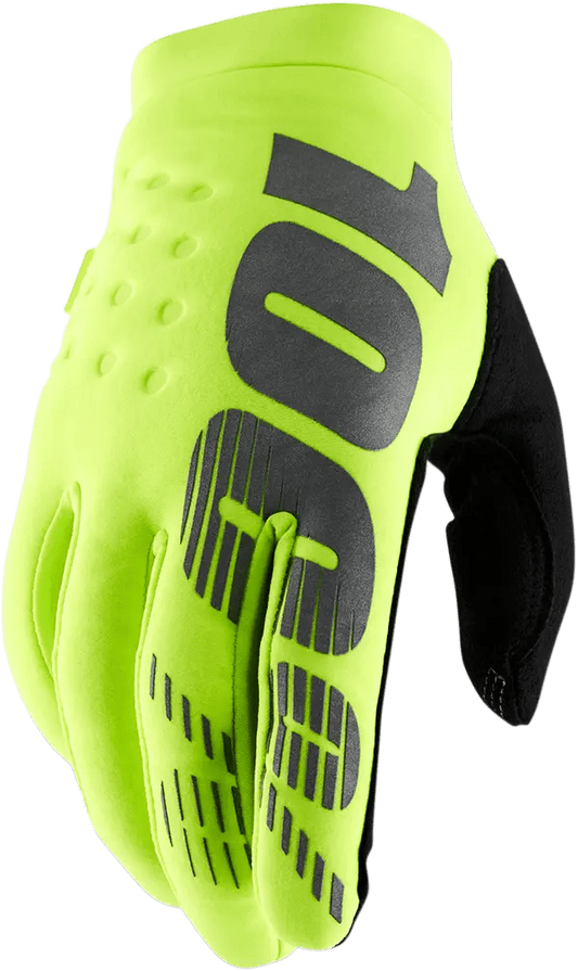 100% Brisker crosshandschoenen fluor geel/zwart – maat M