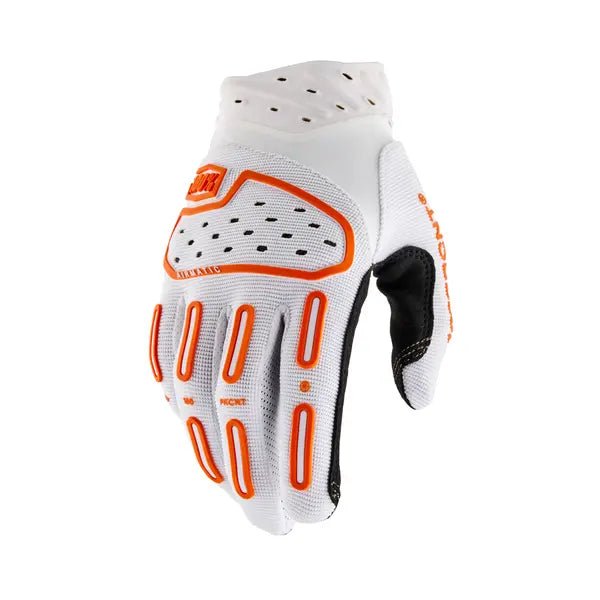 100% Airmatic 2 crosshandschoenen wit/oranje - MxProStoreParts