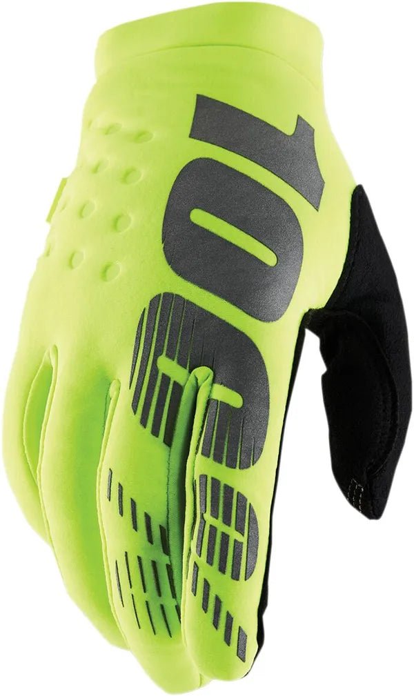 100% Brisker jeugdcrosshandschoenen fluor geel/zwart - MxProStoreParts