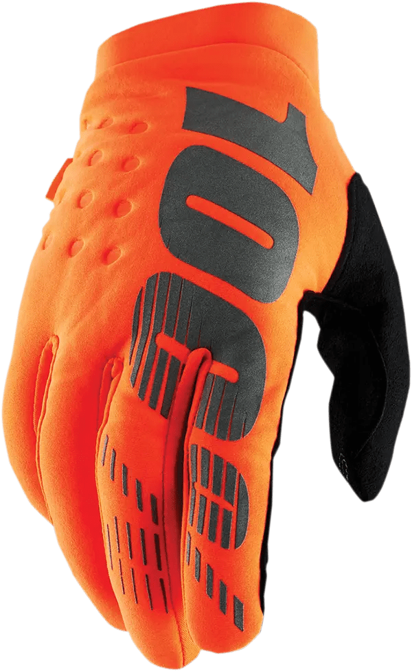 100% Brisker jeugdcrosshandschoenen oranje/zwart - MxProStoreParts