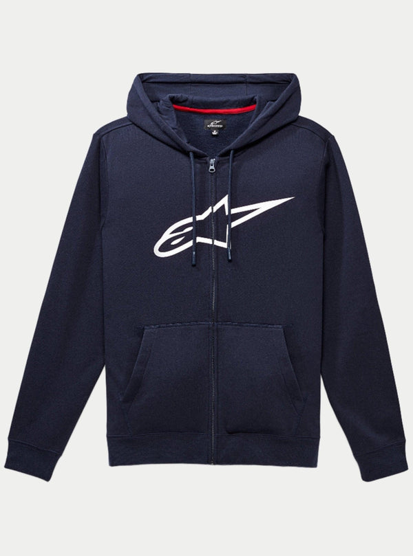 Alpinestars Ageless Zip V3 Hoodie Navy White - MxProStoreParts