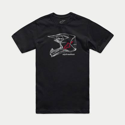 Alpinestars Casco MX CSF Camiseta de Manga Corta Negra - MxProStoreParts