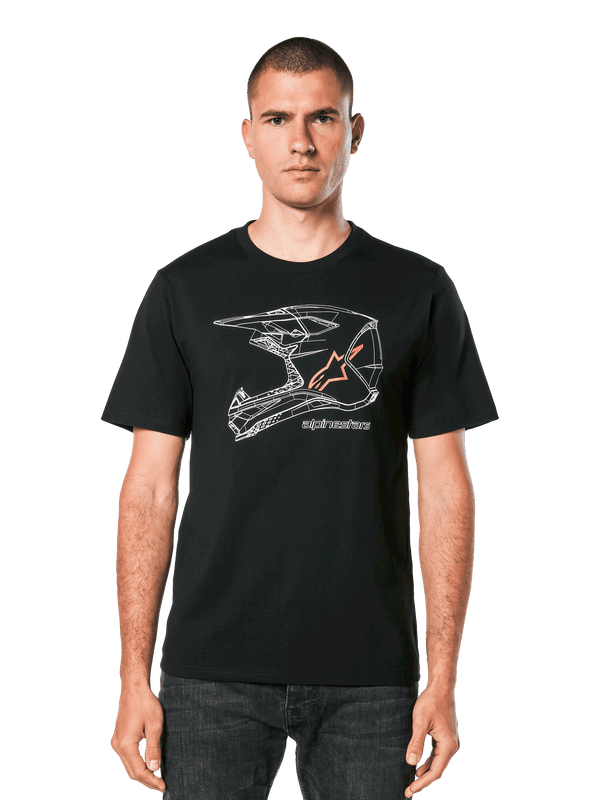 Alpinestars Casco MX CSF Camiseta de Manga Corta Negra - MxProStoreParts