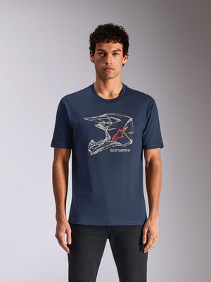 Alpinestars T-Shirt MX Helmet CSF Navy