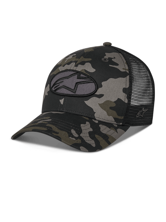 Alpinestars Hat Oblique Camo Trucker Snapback Black Camo/Black One Size – 1216-81110-1610-OS
