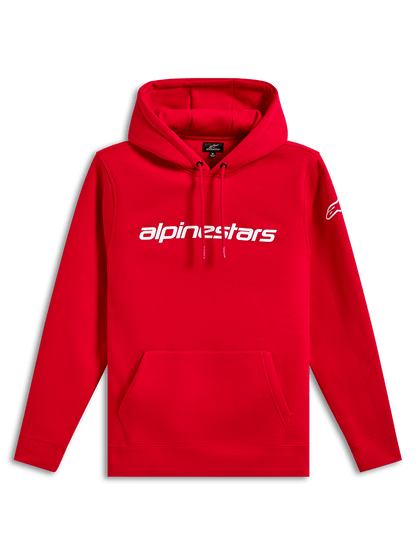 Alpinestars Linear Wordmark V3 Sudadera con capucha de forro polar Rojo Blanco Blanco - MxProStoreParts