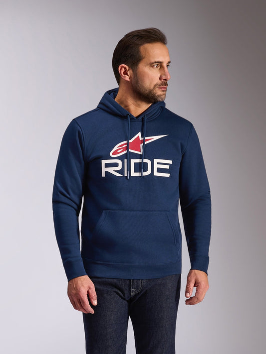 Alpinestars Sudadera con capucha Ride V3 Azul Marino Blanco Rojo