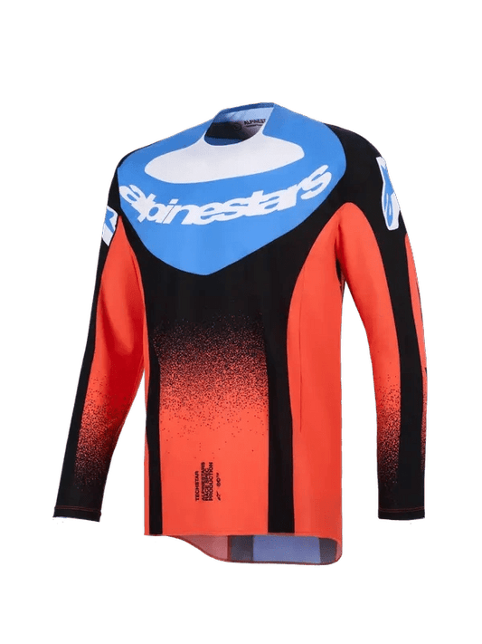 Alpinestars Techstar Knif Jersey de MX – Naranja / Negro / Azul