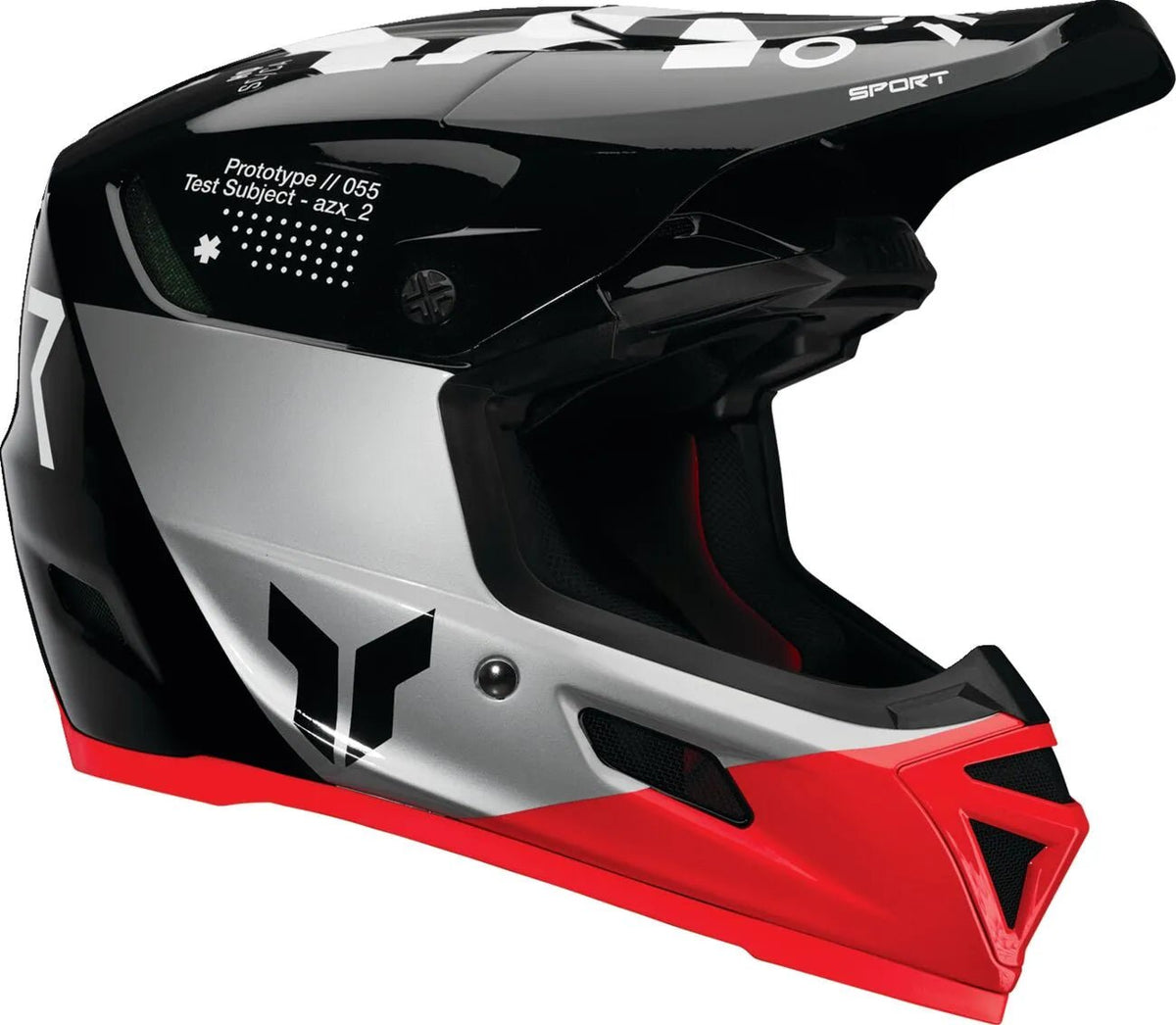 Casco de cross THOR Reflex Sport Strike MIPS – Gris/Negro/Rojo brillante - MxProStoreParts