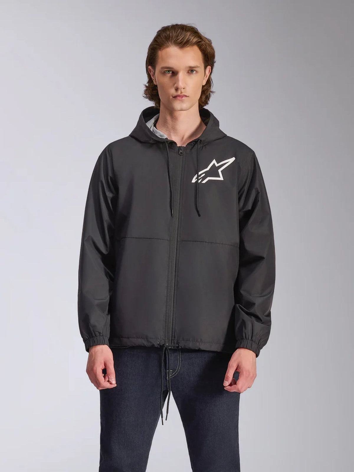 Alpinestars Jacket Speeder Chromium Windbreaker Black/White - MxProStoreParts