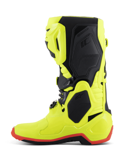 Alpinestars Tech 10 Botas de cross – Amarillo Fluo / Negro / Rojo Fluo - MxProStoreParts