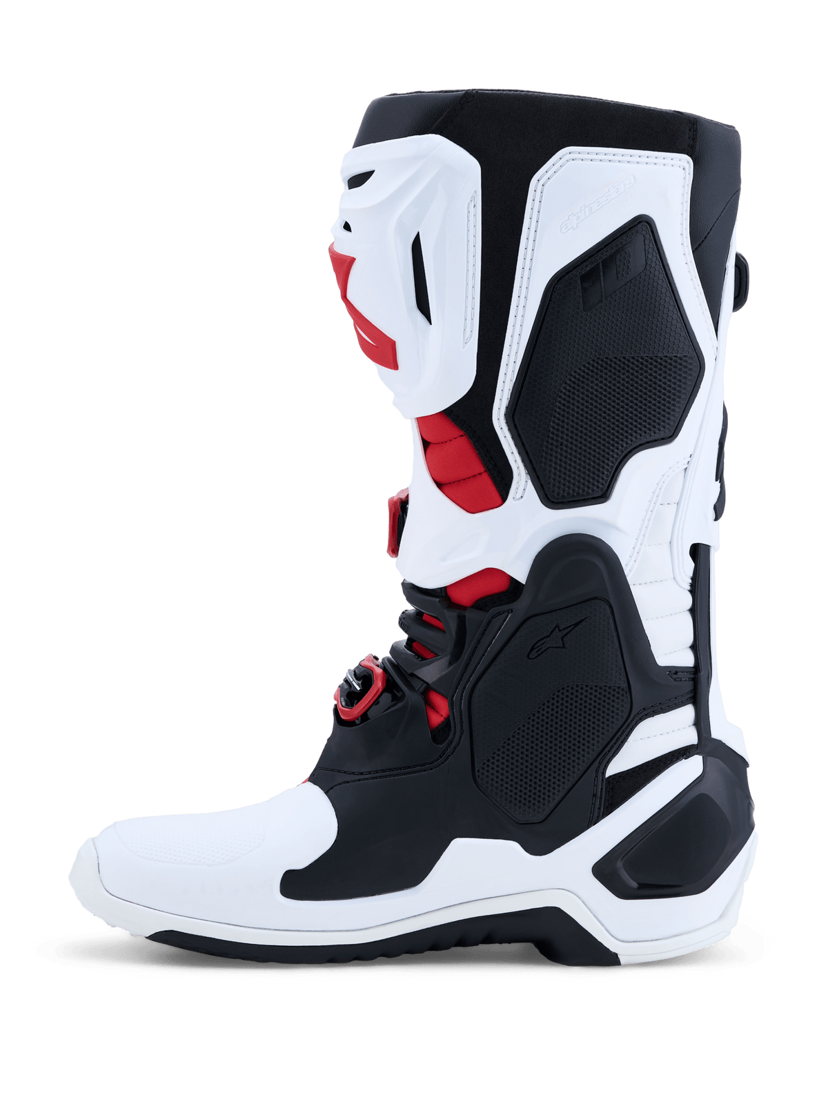 Alpinestars Tech 10 Botas de cross – Blanco / Negro / Rojo brillante - MxProStoreParts