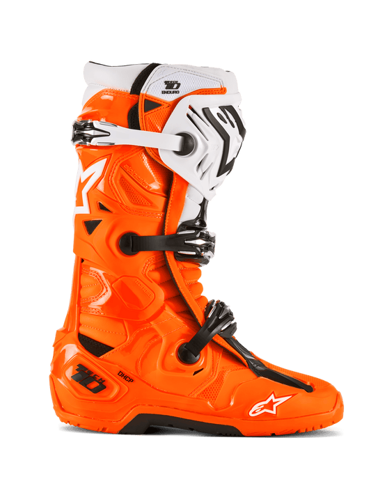 Alpinestars Tech 10 Enduro Cross Boots – Fluorescent Orange / Black / White