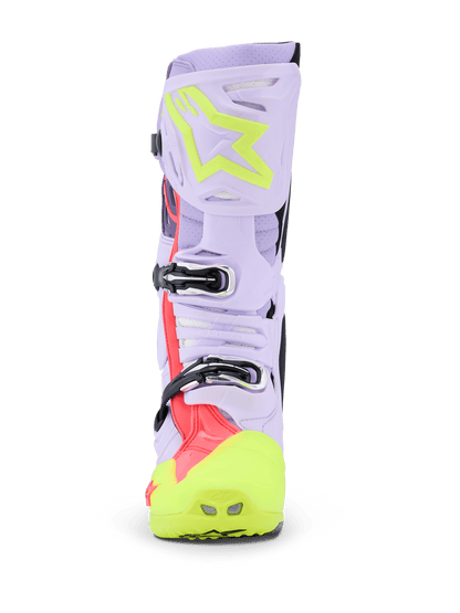 Alpinestars Tech 10 Supervented Cross Boots – Purple / Fluorescent Yellow / Diva Pink - MxProStoreParts