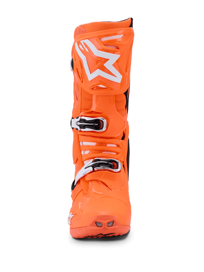 Alpinestars Tech 10 Supervented – Bottes cross – Orange fluo / Noir / Blanc - MxProStoreParts