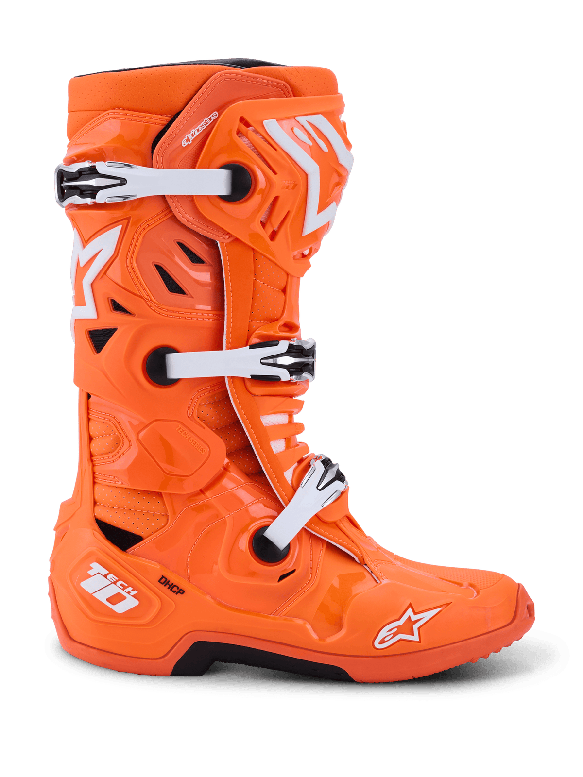 Alpinestars Tech 10 Supervented – Bottes cross – Orange fluo / Noir / Blanc - MxProStoreParts