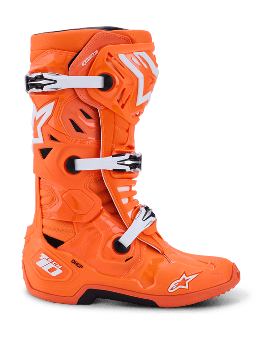 Alpinestars Tech 10 Supervented – Bottes cross – Orange fluo / Noir / Blanc