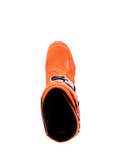 Alpinestars Tech 10 Supervented – Bottes cross – Orange fluo / Noir / Blanc - MxProStoreParts