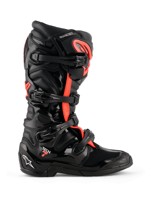 Alpinestars Tech 7 Bottes Noir Rouge Fluo - MxProStoreParts