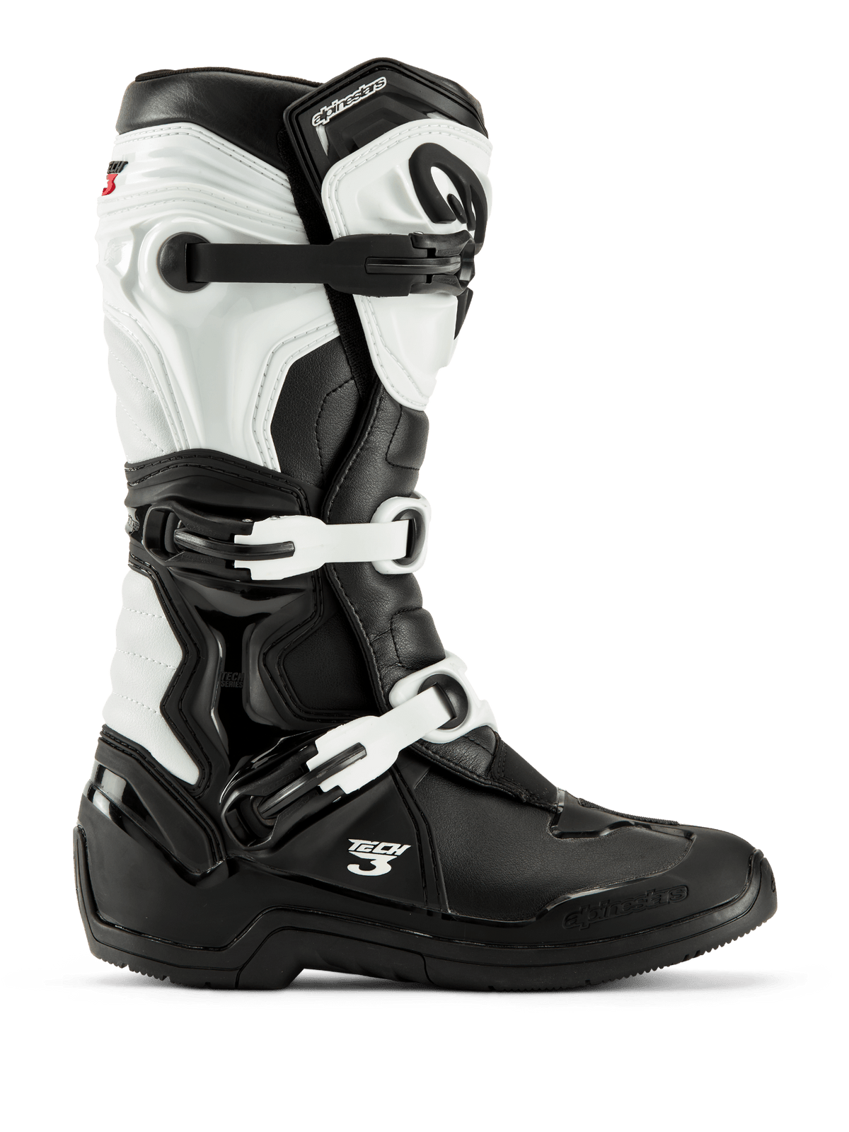 Alpinestars Tech 3 Bottines de Motocross Noir et Blanc - MxProStoreParts