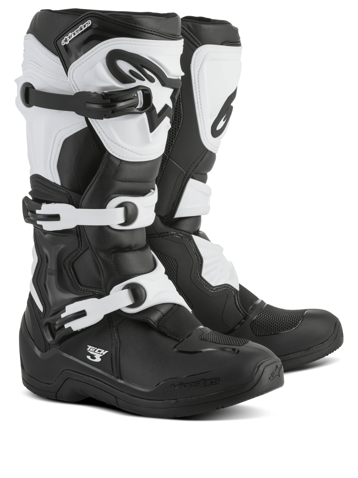 Alpinestars Tech 3 Bottines de Motocross Noir et Blanc - MxProStoreParts