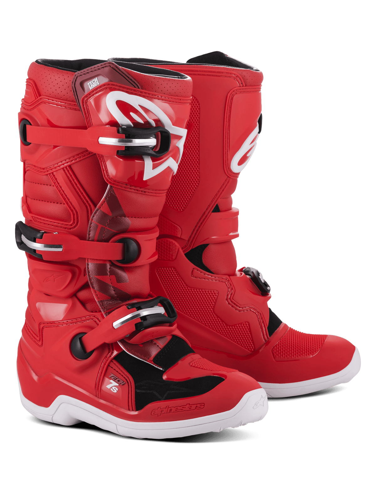 Alpinestars Tech 7S Bottes Junior À Semelle Protectrice Rouge - MxProStoreParts