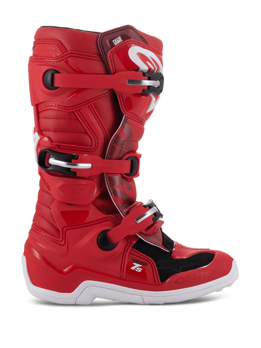 Alpinestars Tech 7S Bottes Junior À Semelle Protectrice Rouge