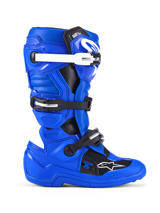 Alpinestars Tech 7 S Bottes de moto pour jeunes Bleu Noir Blanc