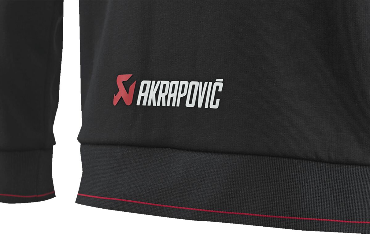 AKRAPOVIC Corpo herenvest met capuchon en ritssluiting, zwart, maat S - MxProStoreParts
