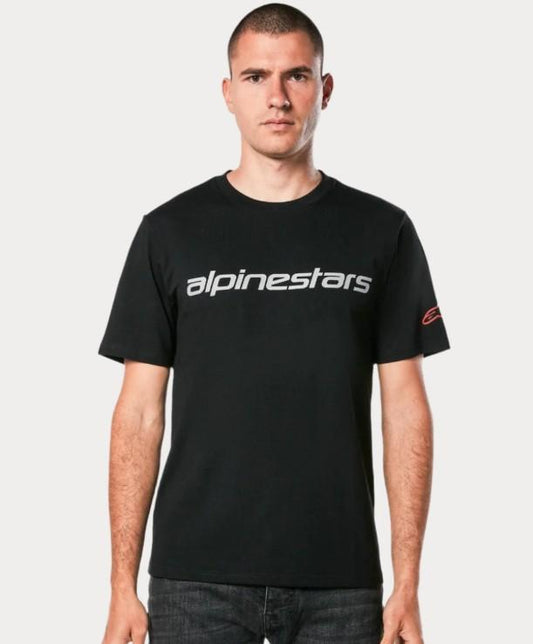 Alpinestars T-Shirt Linear Wordmark 2.0 CSF White/Red/Black