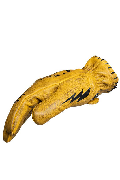 JOHN DOE Coyote herenhandschoenen leer geel/zwart XL