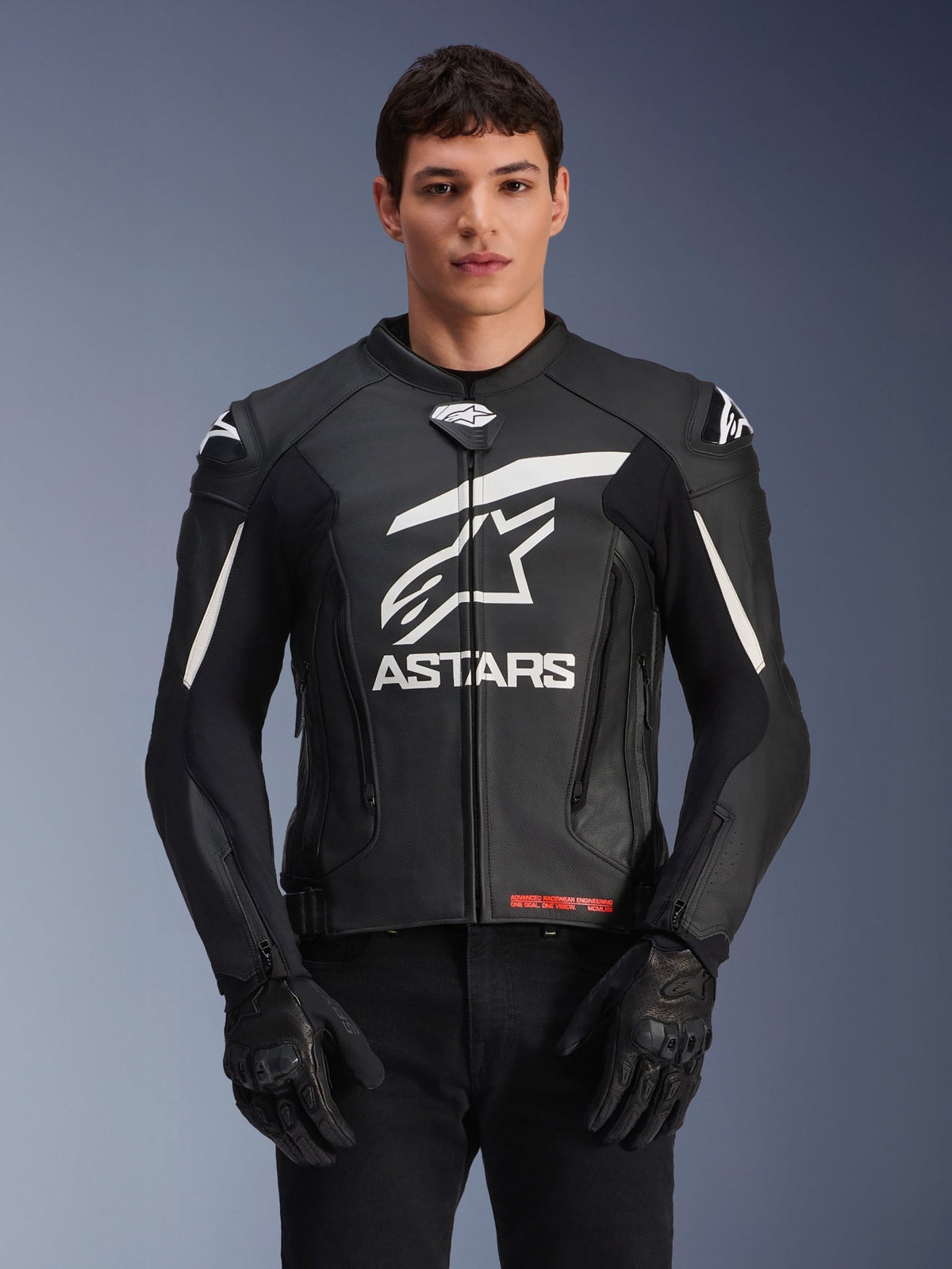 Alpinestars Leather Jacket GP Plus R v4 Black/White - MxProStoreParts