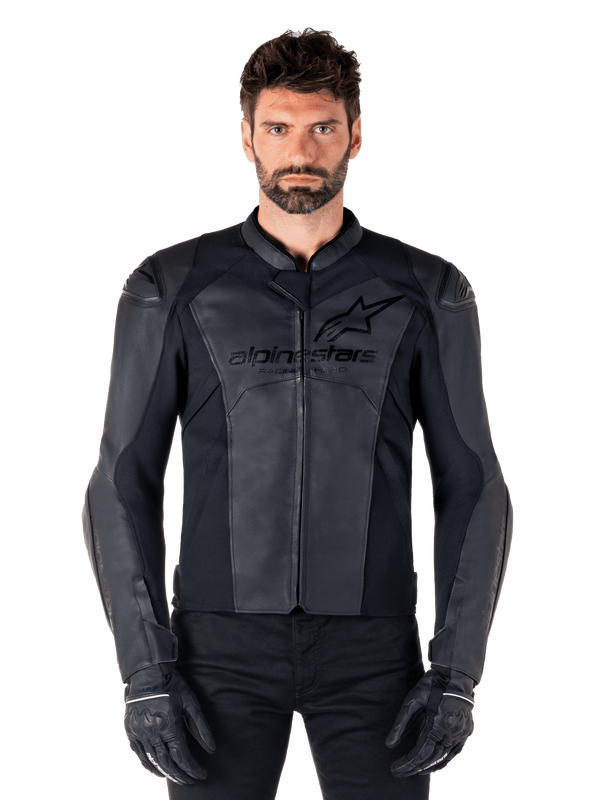 Alpinestars Leather Jacket Faster v3 Black/Black - MxProStoreParts