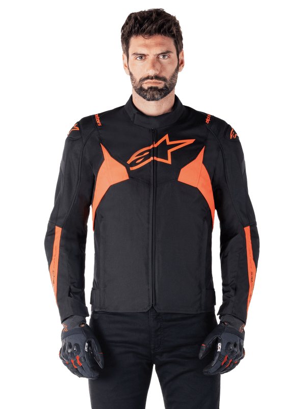 Alpinestars Jacket T-Jaws v4 Waterproof Black/Red Fluo - MxProStoreParts