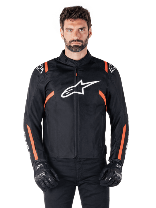 Alpinestars Jacket T-SPS v2 Waterproof Black/White/Red Fluo