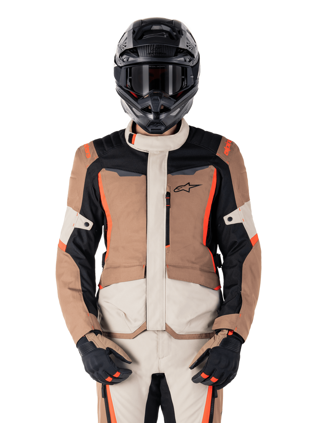 Alpinestars Jacket ST-1 Waterproof Khaki/Sand/Red - MxProStoreParts