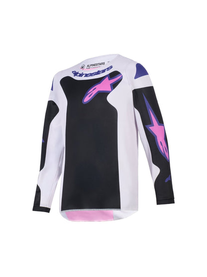 Maillot de cross junior Alpinestars Fluid Grid – noir/gris/violet – XL - MxProStoreParts