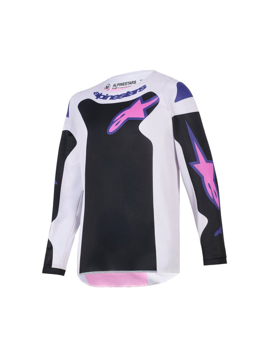 Maillot de cross junior Alpinestars Fluid Grid – noir/gris/violet – XL