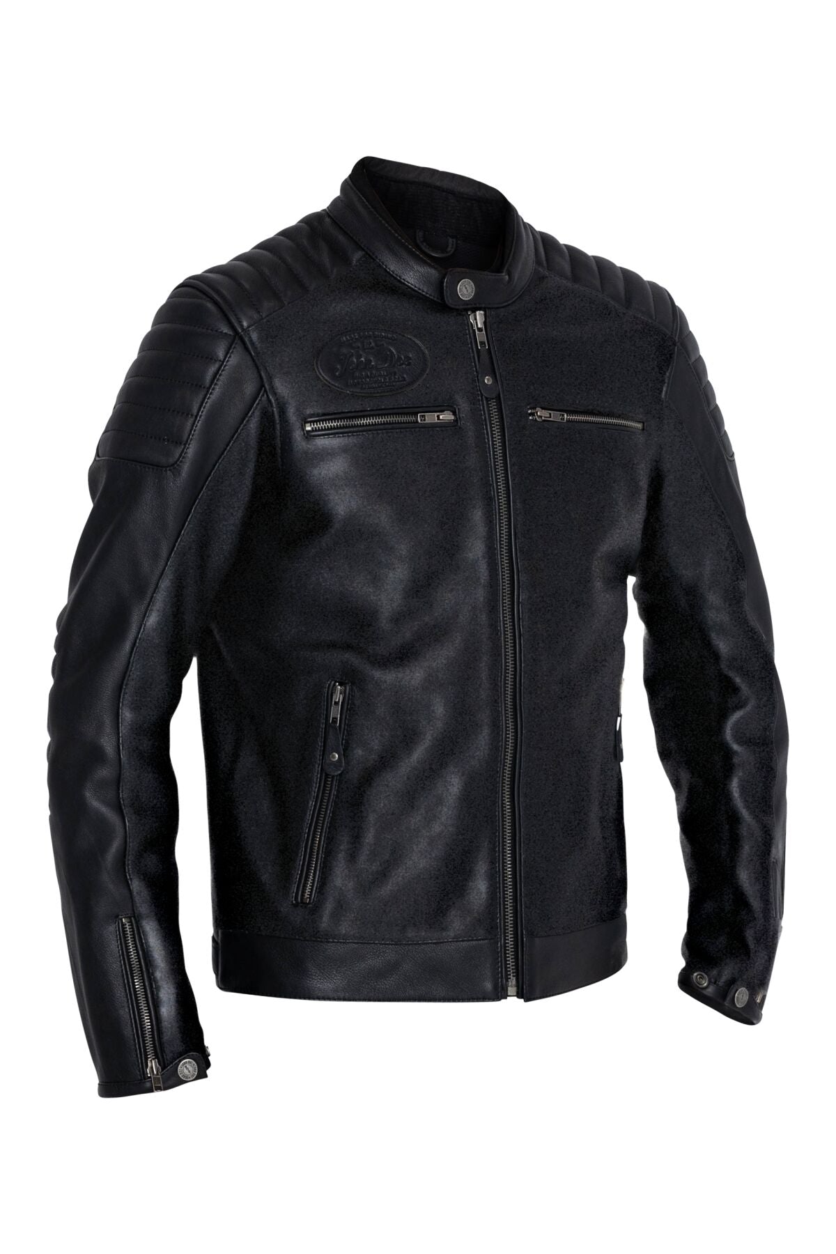 JOHN DOE Dexter leren herenjas zwart, maat M