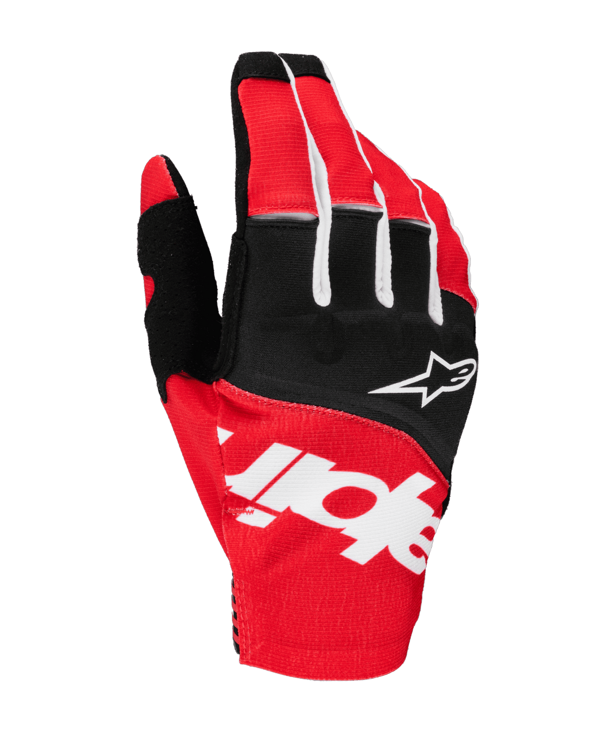 Alpinestars Techstar Gants de Motocross Noir Rouge Vif - MxProStoreParts