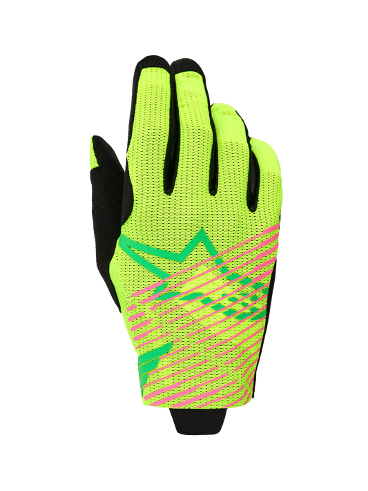 Alpinestars Radar Pro 2026 Guantes de Motocross Verde Flúor