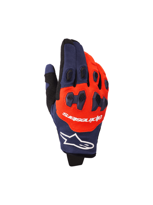 Alpinestars Pro-Dura Gants 2026 Bleu Foncé Orange Fluo Blanc