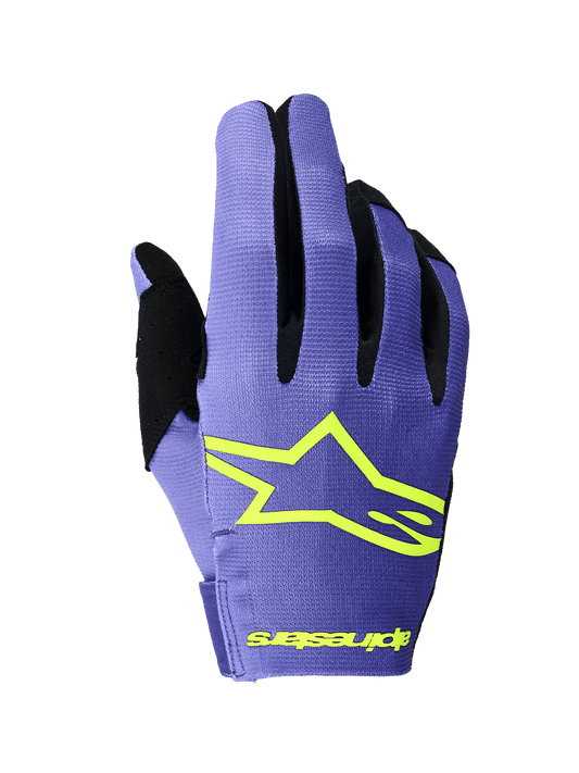 Alpinestars Radar Gants de Motocross Léger Violet Jaune Fluoro