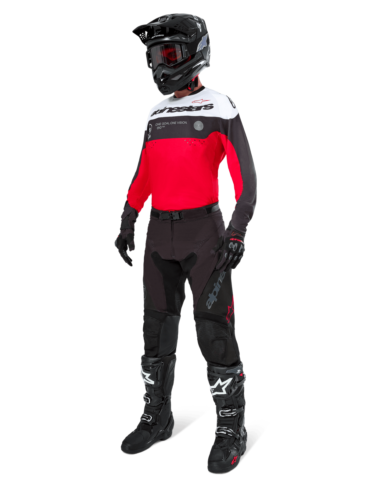 Pantalones Alpinestars Pro-Dura Negro Íman Blanco - MxProStoreParts