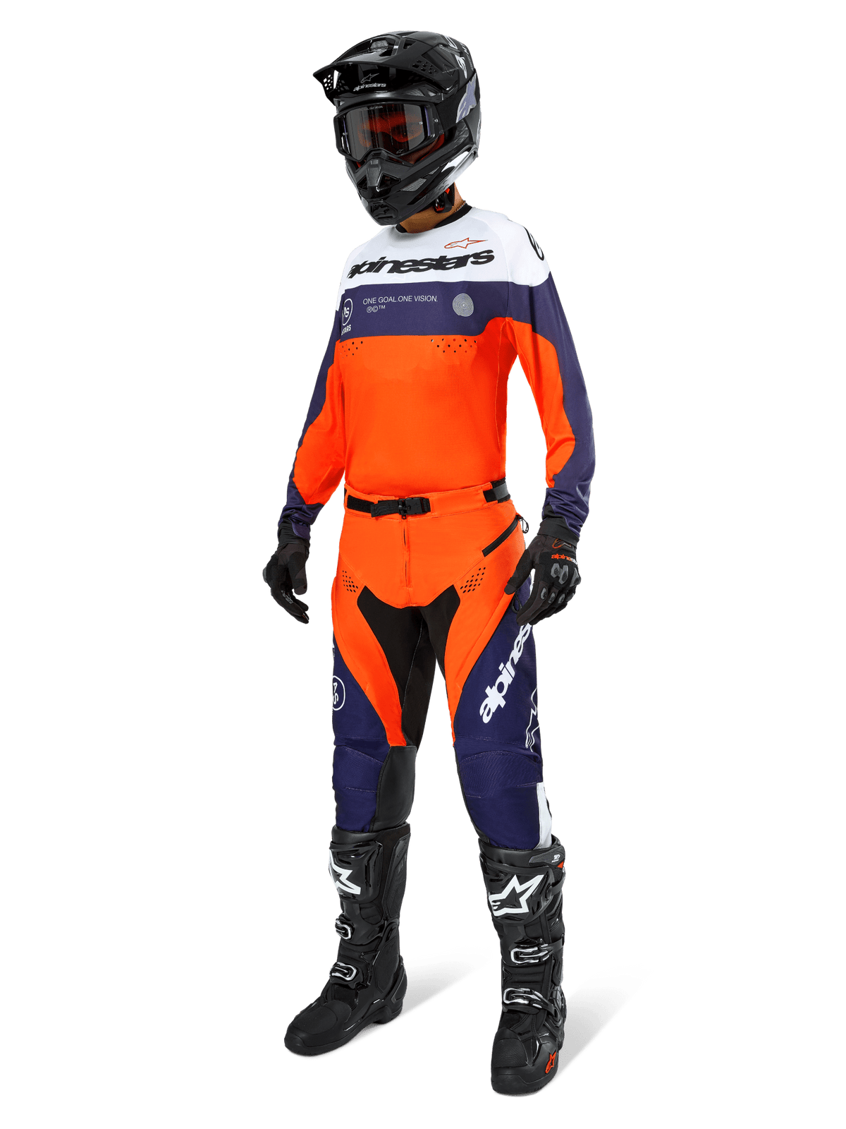 Alpinestars Pro-Dura Pants Dark Blue Hot Orange White - MxProStoreParts